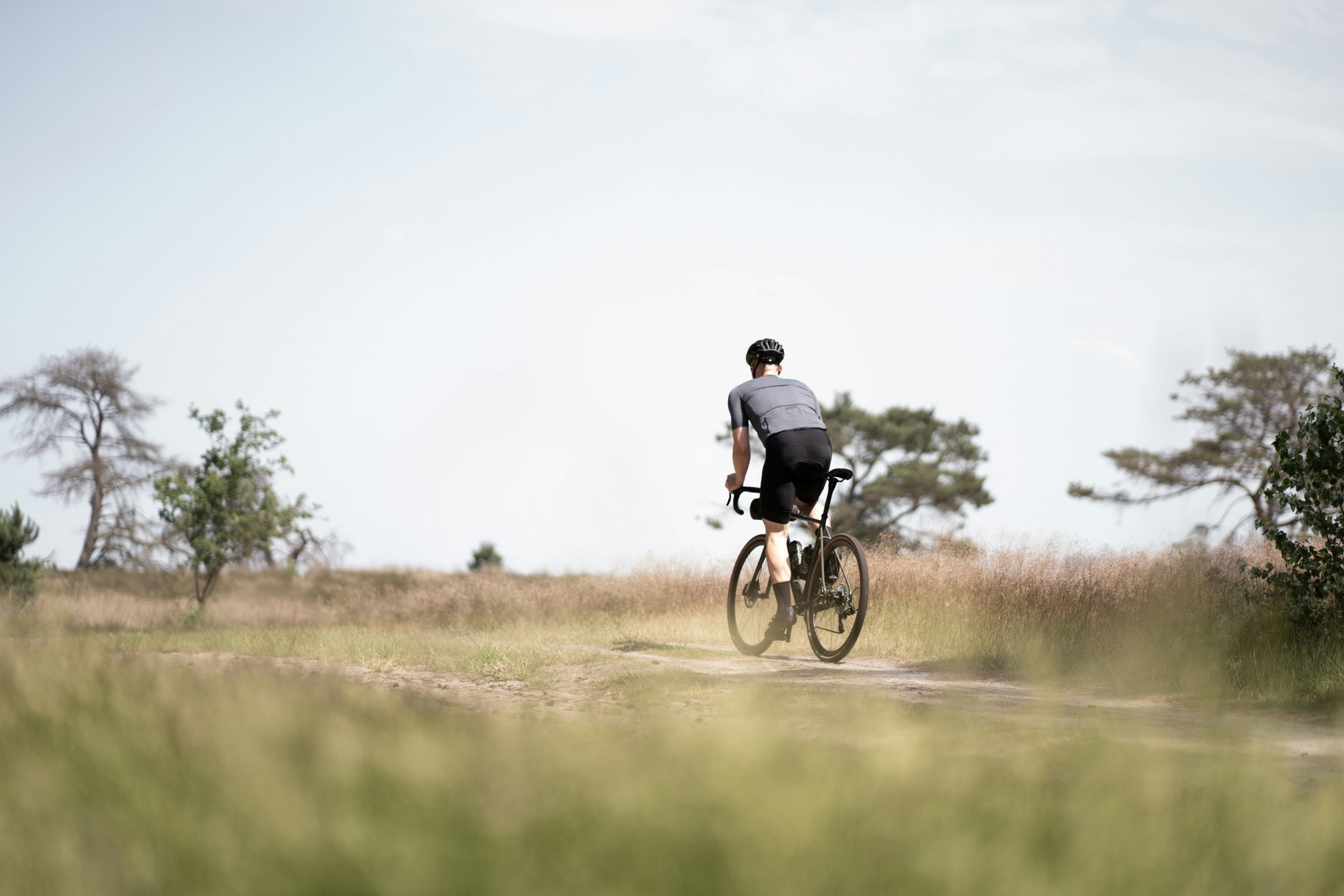Cyclist on the Parenzana route in Istria